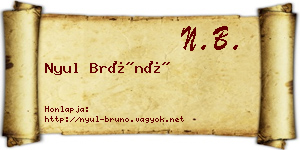 Nyul Brúnó névjegykártya